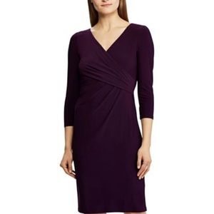 Lauren Ralph Lauren ruched jersey dress NWT